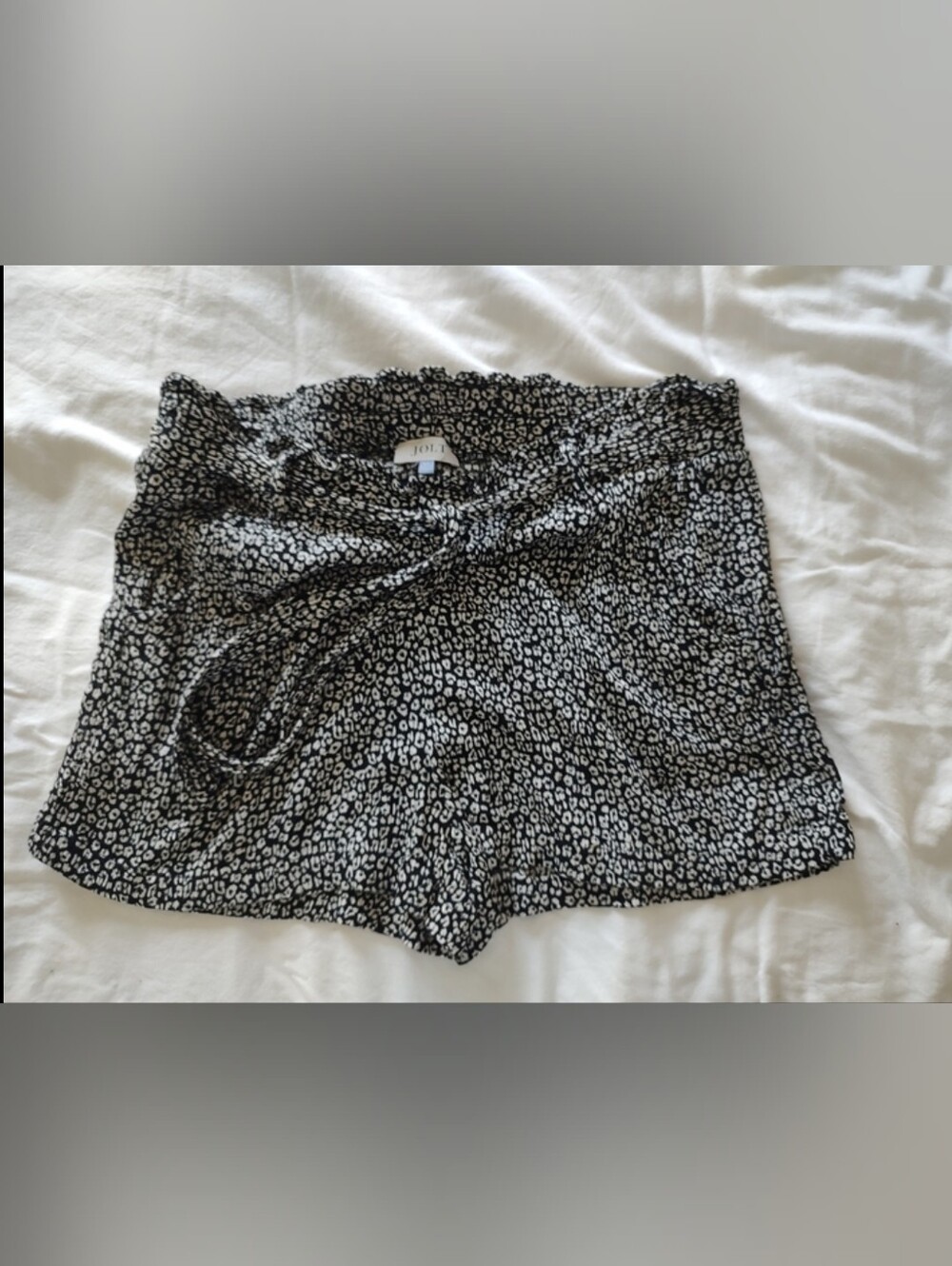 Jolt Black and White Leopard Print Shorts